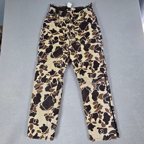 Vtg Walls Blizzard Pruf Camo Insulated Snap Closure Leg Zip Hunting Pants 30x27 - Picture 1 of 16